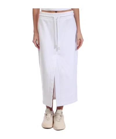 Off-white Diagonal Pocket Sweat Skirt In White
