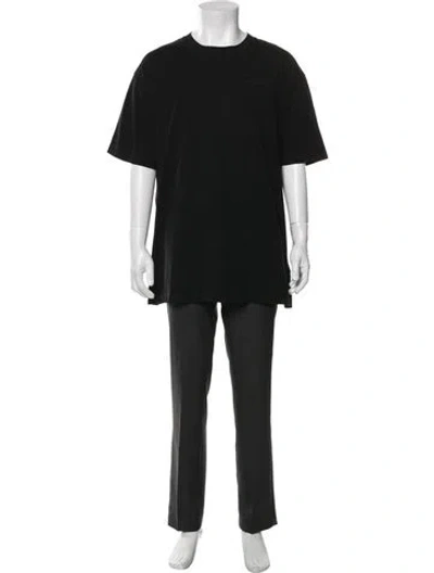 Pre-owned Off-white Diagonal Scoop Neck T-shirt In Black
