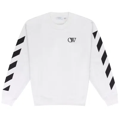 Pre-owned Off-white Diagonal Skate Crewneck 'white/black' | Men's Size S