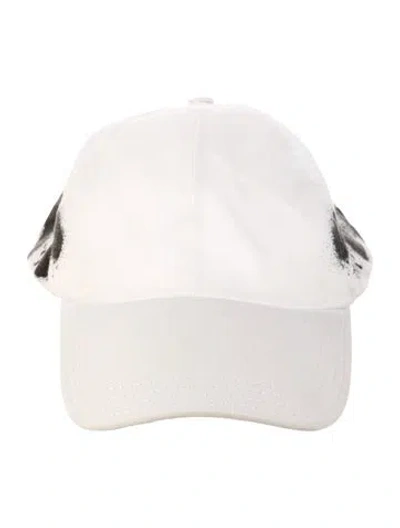 Pre-owned Off-white Diagonal Spray Hat In White