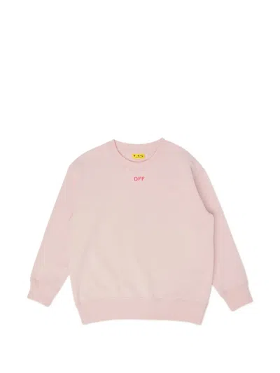 Off-white Kids' Diagonal-graphic Sweatshirt In Neutral