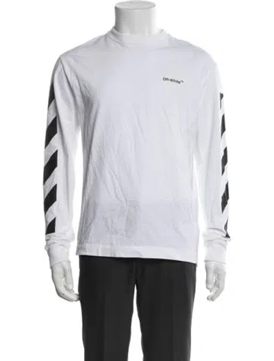 Pre-owned Off-white Diagonals Graphic Print T-shirt In Gray