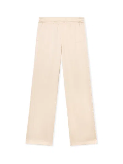 Off-white Diagonals Lace Satin Track Pants In Ivory Ivory