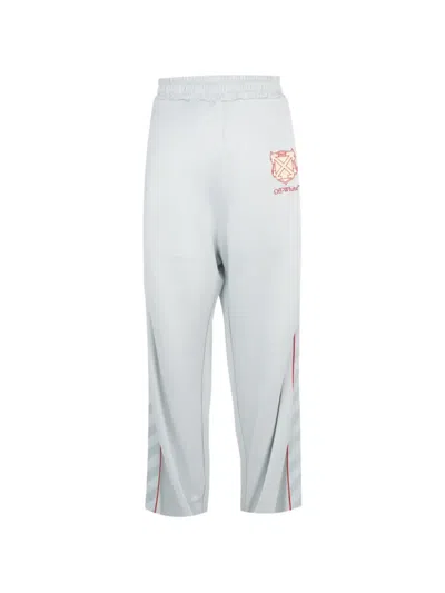 Off-white Diagonals Logo-print Track Pants In Blue