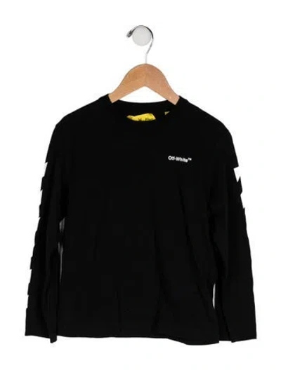 Pre-owned Off-white Kids' Diagonals Long-sleeve Shirt In Black