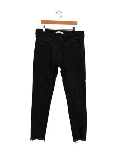Pre-owned Off-white Diagonals Skinny Leg Jeans In Black