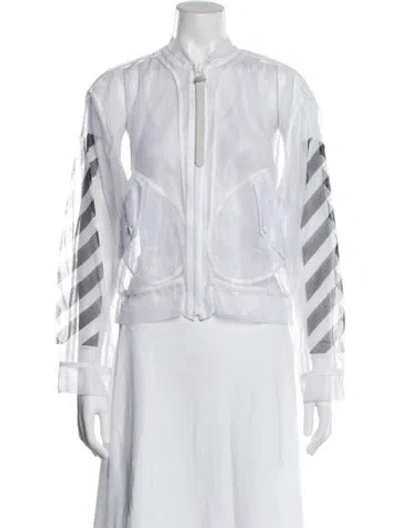 Pre-owned Off-white Diagonals Striped Jacket In White