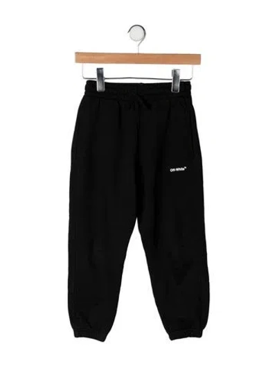 Pre-owned Off-white Kids' Diagonals Sweatpants In Black