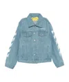 Off-white Printed Denim Jacket In Blue