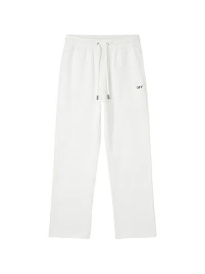 Off-white Diagonals-print Drawstring Track Pants In White