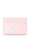 Off-white Diagonal-stripes Card Case In Pink