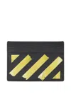 Off-white Diagonal-tape Card Case In Pattern