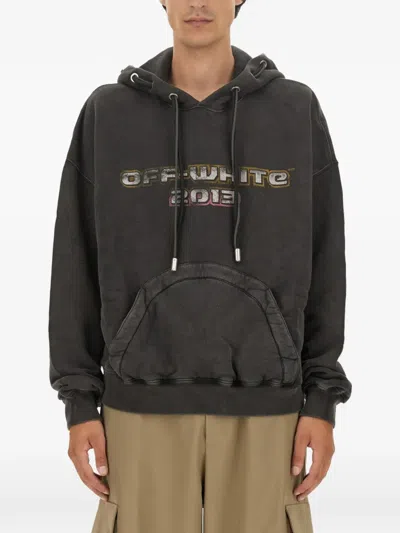 Off-white Black Multicolour Cotton Digit Bacchus Sweatshirt