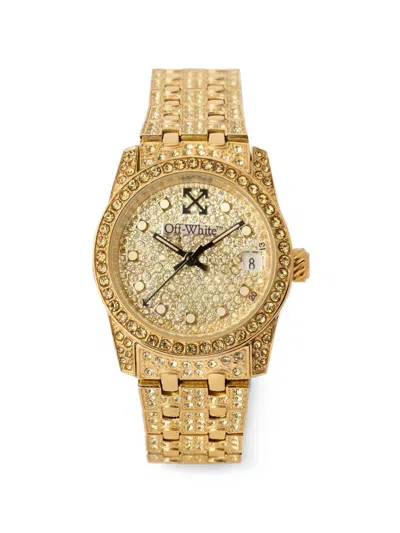 Off-white Discreet Pavé 32mm Watch In Gold