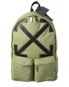 Off-white Dome Double Pocket Backpack In Green