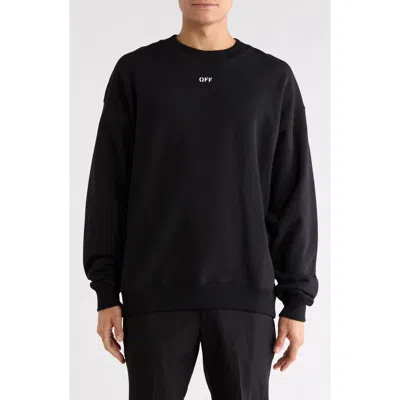 Off-white Dotted Arrow Crewneck Sweatshirt In Black-white