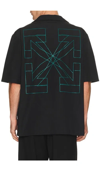 Off-white Double Arrow Bowling Shirt In Black
