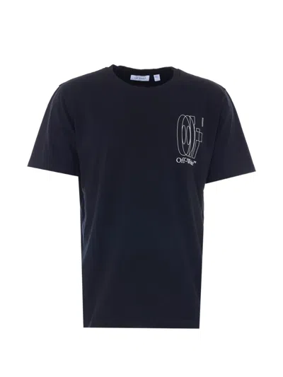 Off-white Double Arrow Logo-print T-shirt In Black