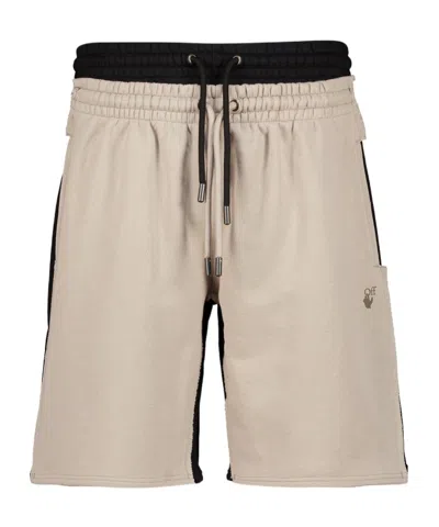 Off-white Drawstring Elastic-waist Shorts In Neutral