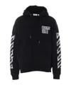Off-white Drawstring Hooded Sweatshirt In Black