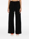 Off-white Drawstring Piping Trousers In Black
