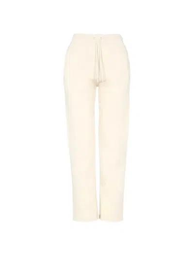 Off-white Stylish Mini Jogging Pants With Elastic Waist