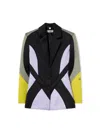 Off-white Duchesse Color Block Blazer In Multi