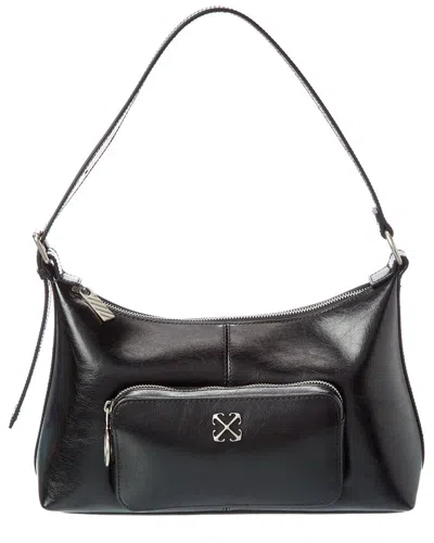 Off-white Dumbo Leather Hobo Bag In Black