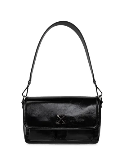 Off-white Dumbo Leather Shoulder Bag In Black