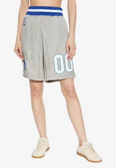 Off-white Dyed Vi Sat 00 Printed Shorts In Gray