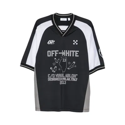 Pre-owned Off-white Eagle Team V-neck Short-sleeve Top 'black' | Men's Size S