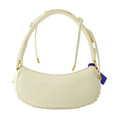 Off-white Edge Weaving Calfskin Shoulder Bag In Beige