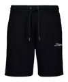 Off-white Drawstring Printed Shorts In Black