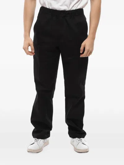 Off-white Elasticated-waist Chino Trousers In Black