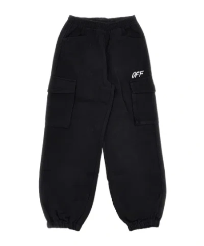 Off-white Elastic-waist Athletic Pants In Black