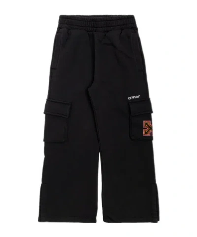 Off-white Elastic-waist Cargo Pants In Black