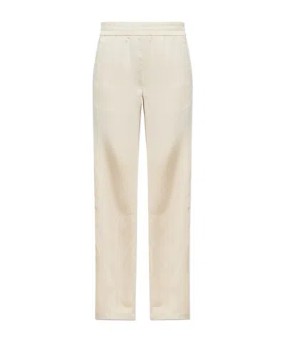 Off-white Elastic-waist Casual Trousers In Neutral