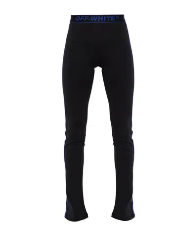 Off-white Elastic-waist Trousers In Black