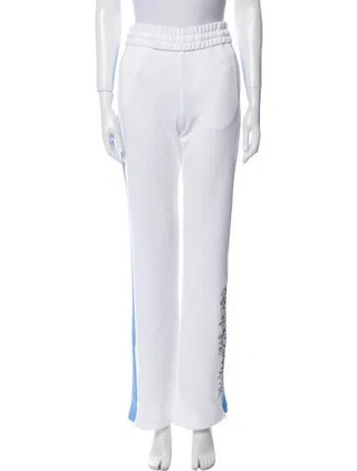 Pre-owned Off-white Embroidered Accent Sweatpants In White