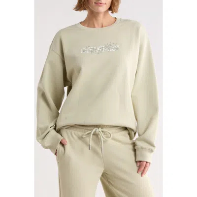 Off-white Embroidered Crewneck Sweatshirt In Nude