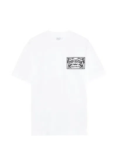 Off-white Embroidered Paisley-logo T-shirt In White