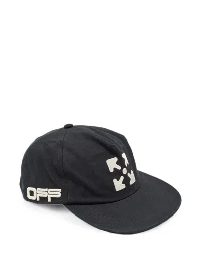 Pre-owned Off-white Embroidered-logo Baseball Cap In Blue