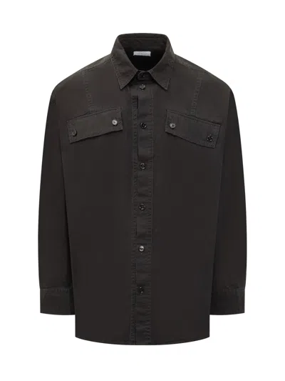 Off-white Essential Overshirt With Front Pockets In Black