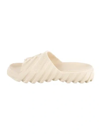 Pre-owned Off-white Exploration Rubber Slides In Neutrals
