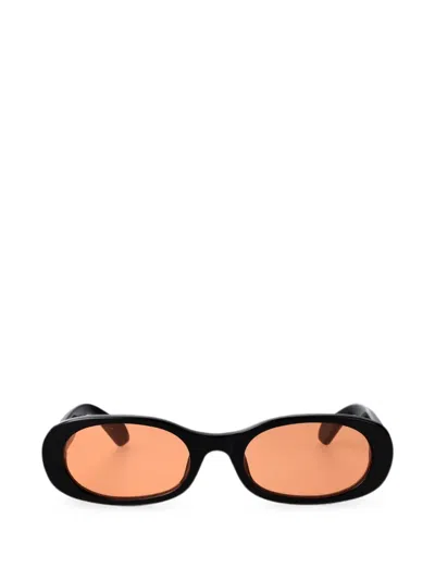Off-white Eyewear Adams Oval-frame Sunglasses In Black