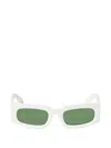 Off-white Eyewear Cary Rectangle-frame Sunglasses In Green