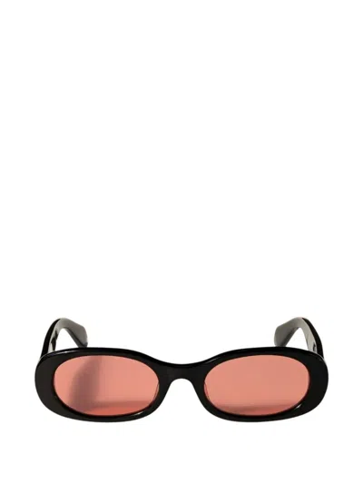 Off-white Eyewear Round-frame Sunglasses In Black