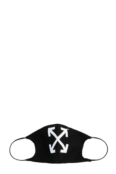 Off-white Face Mask 'arrow' In Black
