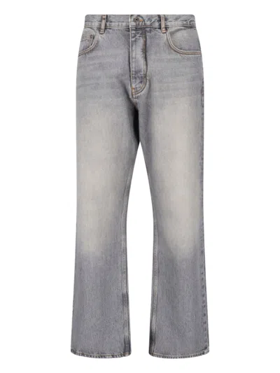 Off-white Faded Cotton Jeans For Men In Multi
