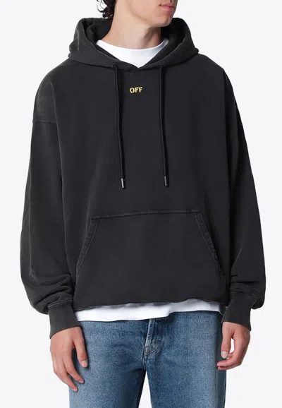 Off-white Fallen Caravaggio Skate Hooded Sweatshirt In Black